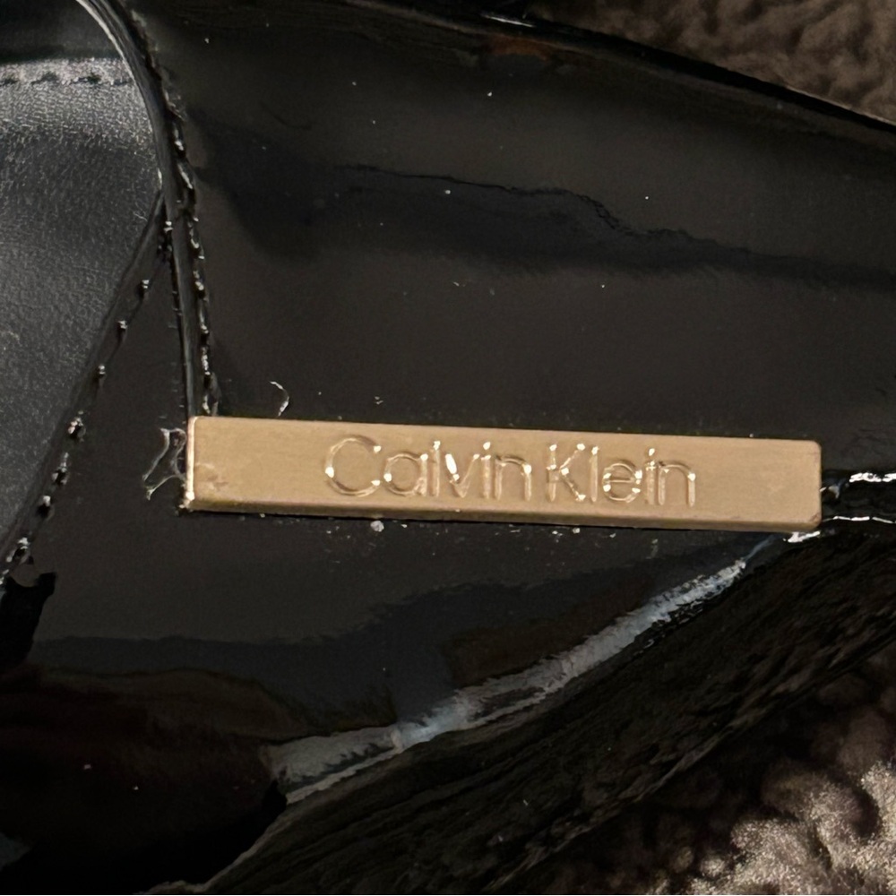 Calvin Klein Arline Black Patent Leather Flats Size 8.5 - Picture 5 of 10